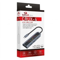 Redragon USB C Docking Station, 4-in-1 USB-C Hub, 4K@60HZ HDMI Adapter, Type C 100W Power Delivery, 2X USB 3.0, RGB Light