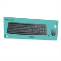 Logitech MK235 Wireless Keyboard and Mouse - Black