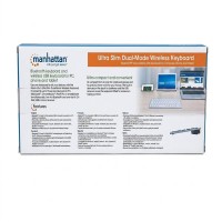 Manhattan Ultra Slim Dual-Mode Wireless Keyboard - 180566 - Silver / White