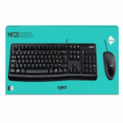 LOGITECH MK120 Corded Keyboard and Mouse Combo