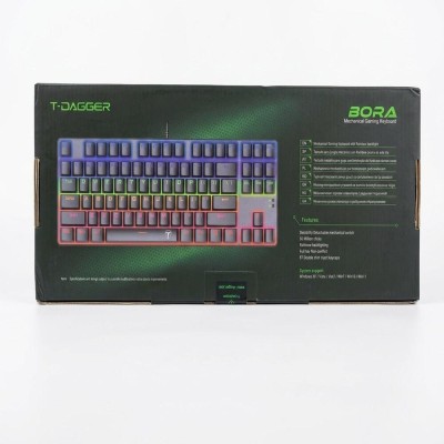 T-DAGGER Bora T-TGK313 Rainbow Gaming Mechanical Keyboard RED SWITCH